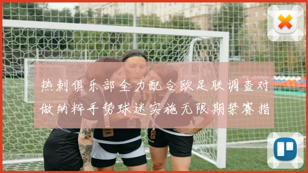 热刺俱乐部全力配合欧足联调查对做纳粹手势球迷实施无限期禁赛措施